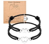 VU100 2 pezzi Bracciale magnetico da Attrazione magnetica, Intreccio amicizia intrecciato Bracciale, regalo per la famiglia amante Migliore amica Fidanzata Madre sorelle