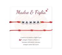 VU100 Bracciale Mamma e Figlia in Acciaio Inox a Forma di Cuore - Regalo per la Festa della Mamma e Compleanno di Natale (Rosa/Viola)