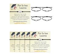 VU100 Bracciale Regalo di Laurea con Bussola per Donna e Uomo - Idee Ispiratrici per Lui Lei, Sorelle, Amico, Figlio, Figlia