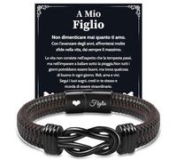 VU100 Regalo per Figlio Bracciale per Figlio Bracciale in pelle per Ragazzo Regalo di Compleanno Natale per Ragazzo