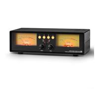 VU2 Audio Switcher Box con doppio VU Meter per uso domestico studio ufficio supporta 4 IN 1 OUT e 1 IN 4 OUT con telecomando (retroilluminazione gialla)