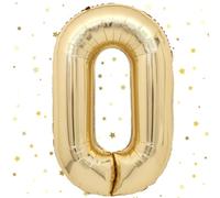 VUCDXOP Foil Palloncini Numeri 0, 101 CM Oro Champagne Palloncini Compleanno 0, Numeri Gonfiabili Palloncini 0, Compleanno Gonfiabili Pallone per Anniversario, Decorazione Feste di Palloncino