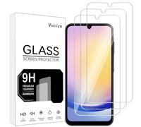 Vuciya 3 Pezzi Vetro Temperato Compatibile con Samsung Galaxy A25/A24/A34/A15 Protezione Durezza 9H Schermo Screen Protector Anti-Graffio Senza Bolle Anti-Impronta Ultra Resistente
