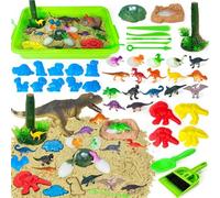 Vuecer Sabbia Cinetica Set per Bambini: Attività con Sabbia Cinetica per Bambini Piccoli - Giocattoli Sensoriali con Magica per Bambini e Bambine dai 3 4 5 6 7 Anni (Dinosaur-B)