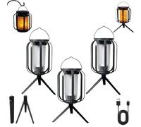 Vueeze Eternal Witchfire Lantern, Solar Lanterns Outdoor Waterproof, 4 Adjustable Lighting Modes with Tripod, Suitable for Camping, Yard and Garden Decoration (3Pcs)