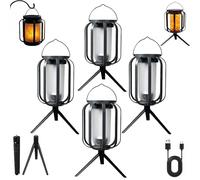 Vueeze Eternal Witchfire Lantern, Solar Lanterns Outdoor Waterproof, 4 Adjustable Lighting Modes with Tripod, Suitable for Camping, Yard and Garden Decoration (4Pcs)