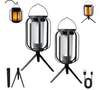 Vueeze Eternal Witchfire Lantern, Solar Lanterns Outdoor Waterproof, 4 Adjustable Lighting Modes with Tripod, Suitable for Camping, Yard and Garden Decoration (2Pcs)