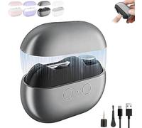 Vueeze, tagliaunghie elettrico automatico, 3 in 1, multifunzione, con luce LED, ricaricabile tramite USB, per riporre e lucidare gli scarti (grigio)