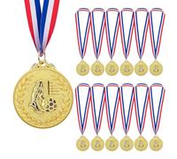 Vueinrg 12 Pezzi Medaglie Metallo Calcio Medaglia d'oro Medaglie Premiazioni Metallo Medaglie Bambini in Metallo Medaglie Premiazioni per Feste per Bambini e Giochi Sportivi Scolastici