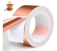 Vueinrg Nastro di Rame per lumache, 50 mm x 20 m Barriera per lumache Efficace Nastro in Lamina di Rame EMI Protezione per lumache Piante da Aiuola Rialzata,Pellicola di Rame Spessa, Autoadesiva