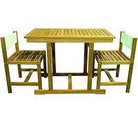VUEMME Set arredo Giardino 4 pz, Legno, 3 Pezzi