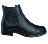 VUEVA WH-177H18-P STIVALETTI STIVALI PELLE CERNIERA ZIP BLOCCHETTO ROMA BLACK