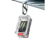 Vuggdt Piccola scatola per attrezzatura da pesca, scatola portaoggetti tascabile, organizer impermeabile per gli appassionati, contenitore multiuso con forte magnete