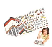 Vuggdt Set di adesivi per la casa, in miniatura, per creare i propri adesivi, libro di adesivi per la stanza, adesivi per adulti, per Natale, compleanni