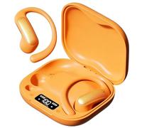 Vuggdt Traduttore di lingua Auricolari Display digitale AI Open Ear | Auricolari wireless per traduzione riunione per scuola, viaggi, lavoro, vacanze, conferenze, turismo, ufficio, sport