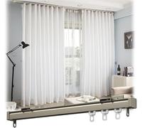 VUIKLCty Binario for soffitto in Alluminio con rulli silenziosi, Adatto for binari divisori for stanze(Champne,4M/13.1Ft)