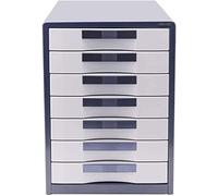 VUIKLCty Classificatore A4 Data Organizer Custodia in metallo + Cassetto in plastica rigida Organizer for file Organizzatore a 5 strati (blu)