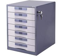 VUIKLCty Classificatore A4 Scatola portaoggetti for informazioni Scocca in metallo a 7 strati + Cassetto in plastica rigida Armadietto portadocumenti da scrivania