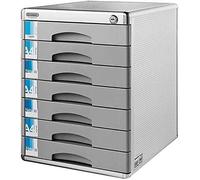 VUIKLCty Classificatore Utilità a cassetti multipli Cassetto con serratura Libreria standard in alluminio da scrivania(7)