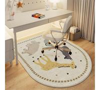 VUIKLCty Cuscino Moderno for Sedia da Gioco for Computer a Tema Cartone Animato, Progettato specificamente for Pavimenti in Legno(Zoo,80x120cm)