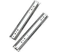 VUIKLCty Fully Extendable Side-Mounted Ball Bearing Guide Rails Durable Silver Drawer Slides(550mm/22inch)