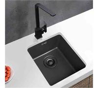 VUIKLCty Lavello da Cucina sottotop in Acciaio Inossidabile a Una Vasca con Gruppo di Scarico(B,44 * 44cm)