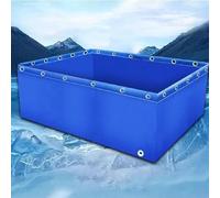 VUIKLCty Plastica compatta Vasca for acquacoltura Pieghevole in PVC con Struttura in Acciaio Multifunzionale, Adatta for l'allevamento ittico Serbatoio d'Acqua in Tela(3x1x0.5m)