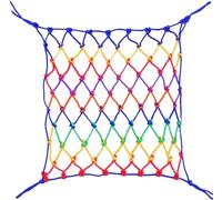 VUIKLCty Rope Mesh Stair Safety Net, Outdoor Climbing Net, Colourful Cargo Net for Ceiling Suspension Bridge Decoration(1 * 4m(3.3 * 12.12ft))