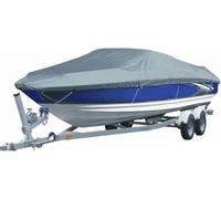 VUIKLCty Telo Impermeabile a V per Barche Copertura for Barca 17-19 Piedi in Tessuto Oxford 300D Grigio for Proteggere Il Tuo motoscafo dai Danni Protezioni per Lo Scafo(14-16ft)