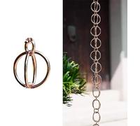 VUIKLCty Tubo di grondaia di Ricambio for Catena Antipioggia, Catena Antipioggia in Rame/Splitter/Anello a Catena, Campana Antipioggia da Appendere all'aperto(Style2,260cm (8.5ft))