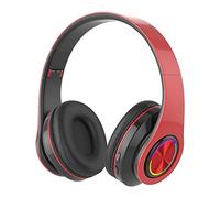 VuK490 - Cuffie Bluetooth luminose senza fili, con microfono MP3, cuffie Bluetooth da gioco