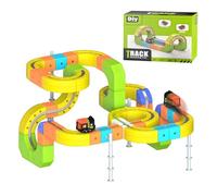 Vulaop Clickrail - Set di traino elettrico flessibile da corsa, ferrovia elettrica con guide acrobazie, loop e ponti a 360°, set di treno magnetico creativo per bambini, promozione delle capacità