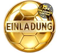 VULAVA 12 biglietti di invito a tema calcio, per il compleanno dei bambini e bambine, i biglietti Soccer Party sono un invito a calcio, per bambini, feste di compleanno, torneo di calcio