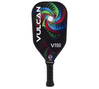 Vulcan | V550 Pickleball Paddle | Hybrid Performance | Polypropylene Core - Carbon Fiber Surface | USAP Approved | Black Entropy