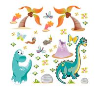 Vulcani dinosauri mondo preistoria adesivi murali cameretta wal sticker 30 PZ.