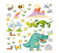 Vulcani Mondo preistorico dinosauri adesivi murali cameretta wal sticker 30 PZ.