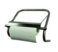 Vulcaninox - Porta Rotolo Industriale da Parete in Acciaio Inox 304 Certificato - Dispenser Carta Professionale Sterilizzabile - Made in Italy No Ruggine No Batteri - Per Laboratori Cucine Cliniche