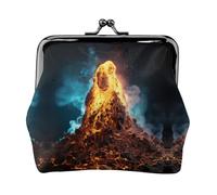 vulcano 2 stampa piccolo sacchetto bacio serratura portamonete per le donne portamonete, portafoglio carte di credito