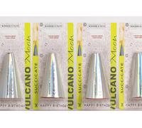 Vulcano Argento Moon 4 Fontane Pirotecniche CE Torta Party