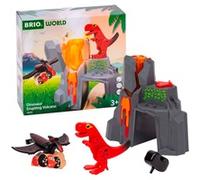 VULCANO IN ERUZIONE set ferrovia CON DINOSAURI treni BRIO 36092 età 3+
