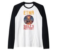 Vulcano Etna Sicilia Maglia con Maniche Raglan