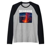 Vulcano Nicaragua MaSaYa 505 Managua Nicaraguense Volcano Maglia con Maniche Raglan