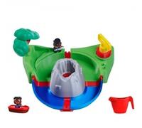 AquaPlay Sploshy Volcano giocattolo per vasca da bagno con macchina in schiuma, giocattolo per l'acqua per bambini dai 1,5 anni in su, con schiuma lava, lago e barca, con ventose per vasca da bagno e