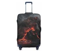 vulcano stampa decorativa viaggio bagagli copertura nascosta cerniera valigie anti graffio antipolvere, Bianco, Medium