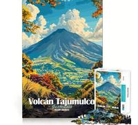 Vulcano Tajumulco Guatemala Puzzle da 1000 pezzi per adulti Gioco di logica Taglio di precisione Bordi lisci Regalo perfetto per riunioni di famiglia (38x26cm)