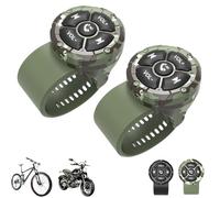 VulcanSync Pro - Bike Bluetooth Controller, Wireless Music Controller, Waterproof Adjustable Steering Wheel Remote Control for Cars, Bicycles and Motorcycles (Green*2)