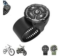 VulcanSync Pro - Bike Bluetooth Controller, Wireless Music Controller, Waterproof Adjustable Steering Wheel Remote Control for Cars, Bicycles and Motorcycles (Black)
