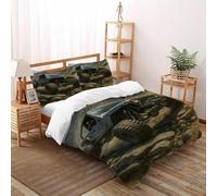 VulcanTrade Camione roccia Stampa 3D Means of Transportation Set Di Biancheria Da Letto 3 Pezzi Microfibra Morbida 2 Cuscini Cerniera Chiusa King(220x240cm) Per Adulti, Donne E Bambini