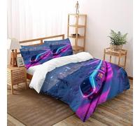 VulcanTrade treno neve Stampa 3D Means of Transportation Biancheria Da Letto Facile Cura 3 Pezzi Microfibra Ipoallergenica 2 Cuscini Cerniera Chiusa Double(200x200cm) Per Adulti, Donne E Bambini