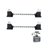 Vulcyxa 2 Pezzi Cavo Telecomando DJI USB C a Micro USB 15cm Nylon Compatibile con DJI Mini SE Mavic Mini Air Spark Mavic 2 Pro, Cavetto Comando USBC per Controller Drone Smartphone Tablet